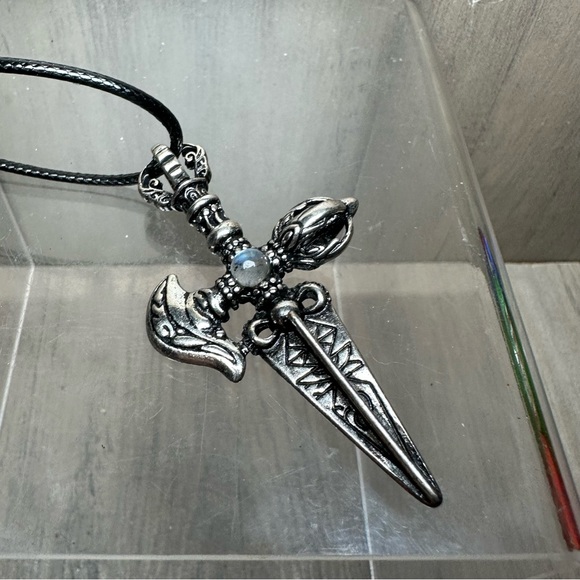 Other - Labradorite Crystal Stone Dagger Sword Necklace Pendant
